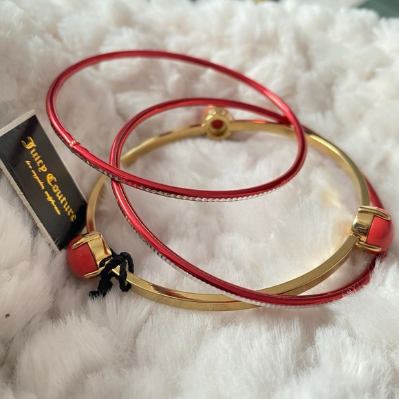 Juicy Couture Gold Tone 3-pieces Bangle  Bracelet NWT - Picture 5 of 11